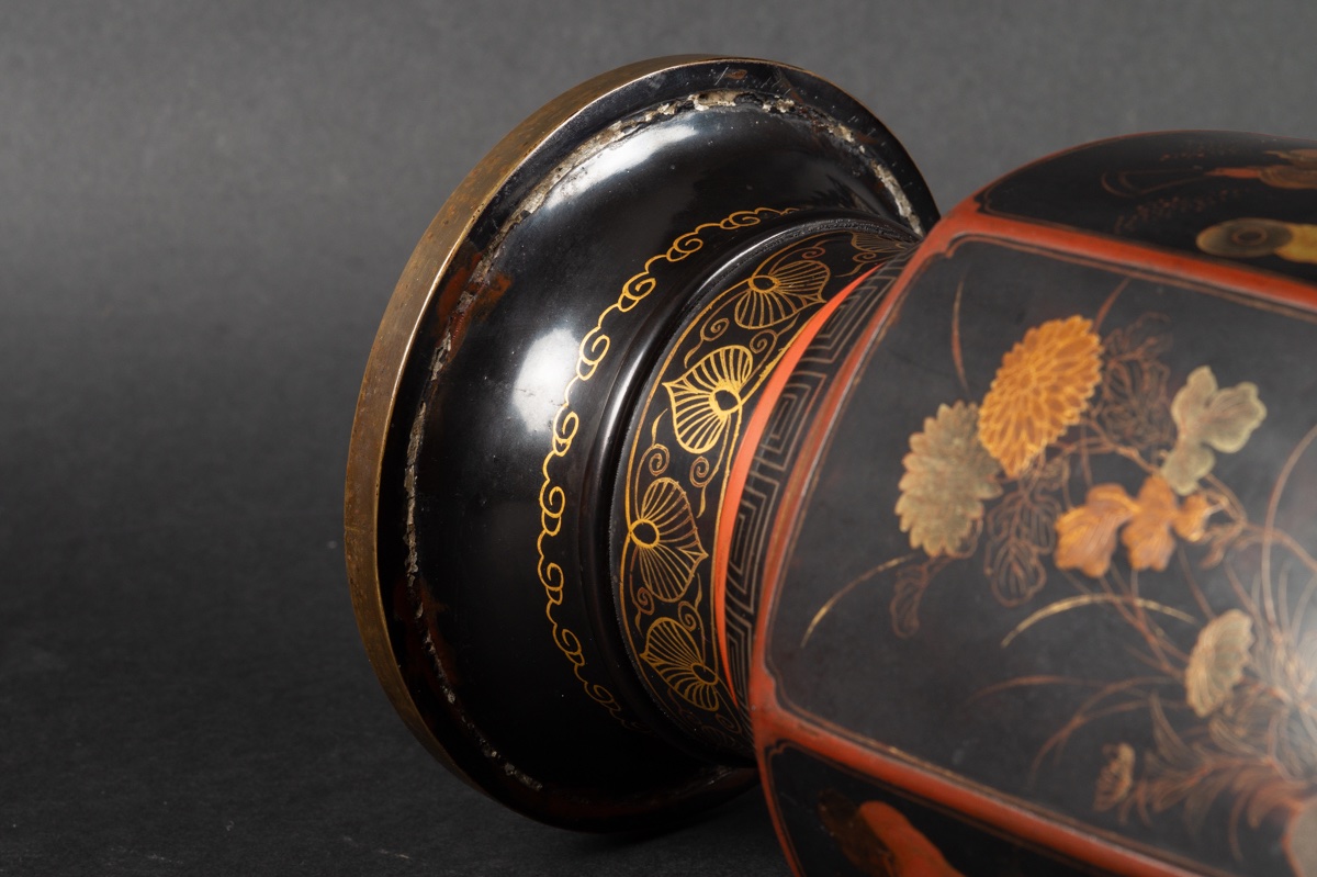 Vase en bronze décoré de laque, Chine/Japon, XIXe siècle. -photo-8