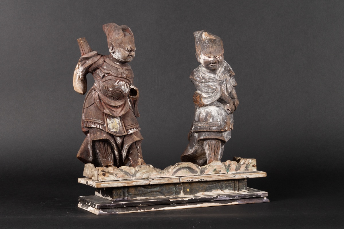 Two Celestial Generals, Japan, Edo Period, 17th Century. -photo-2