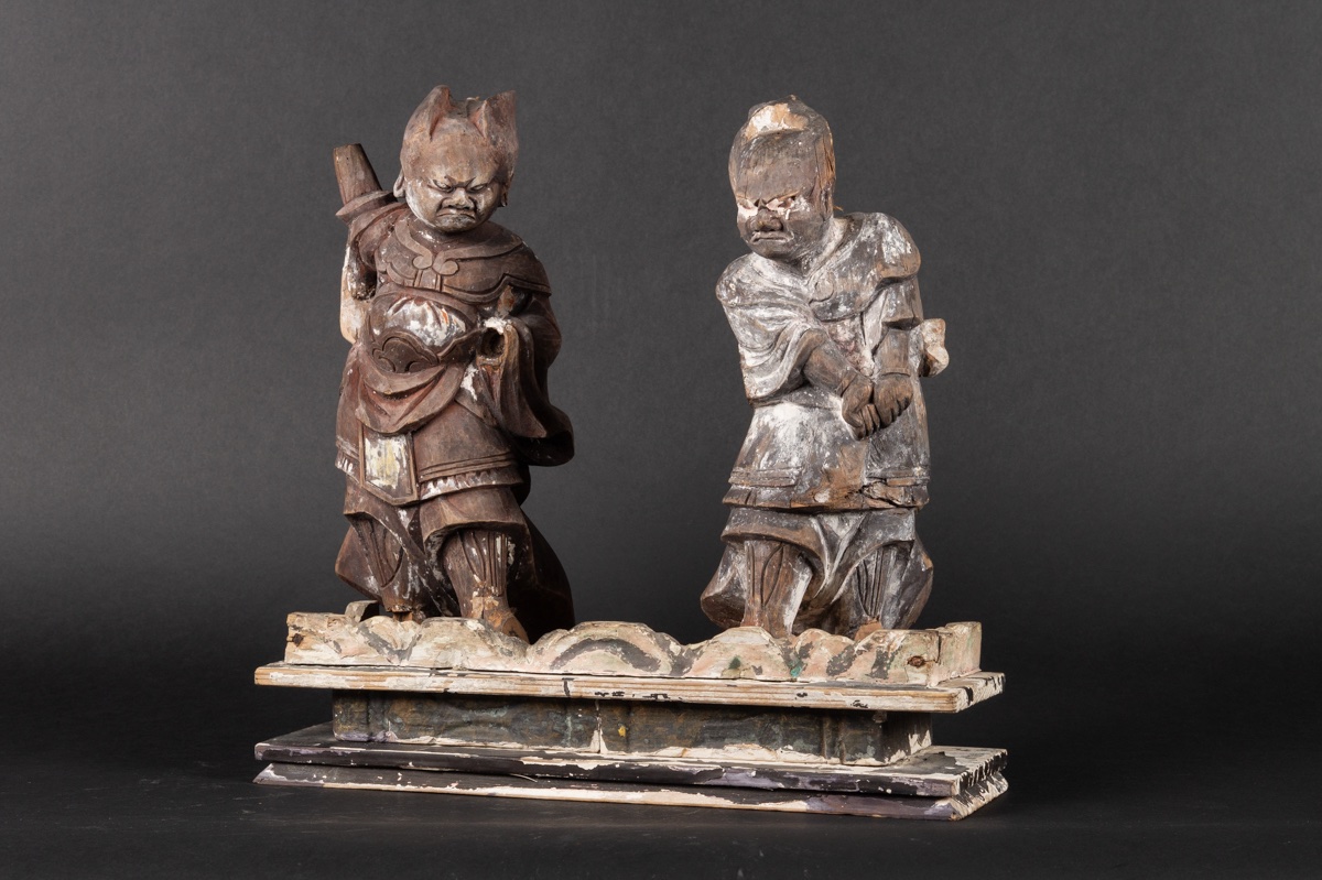 Two Celestial Generals, Japan, Edo Period, 17th Century. -photo-3