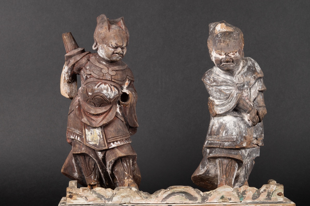 Two Celestial Generals, Japan, Edo Period, 17th Century. -photo-1