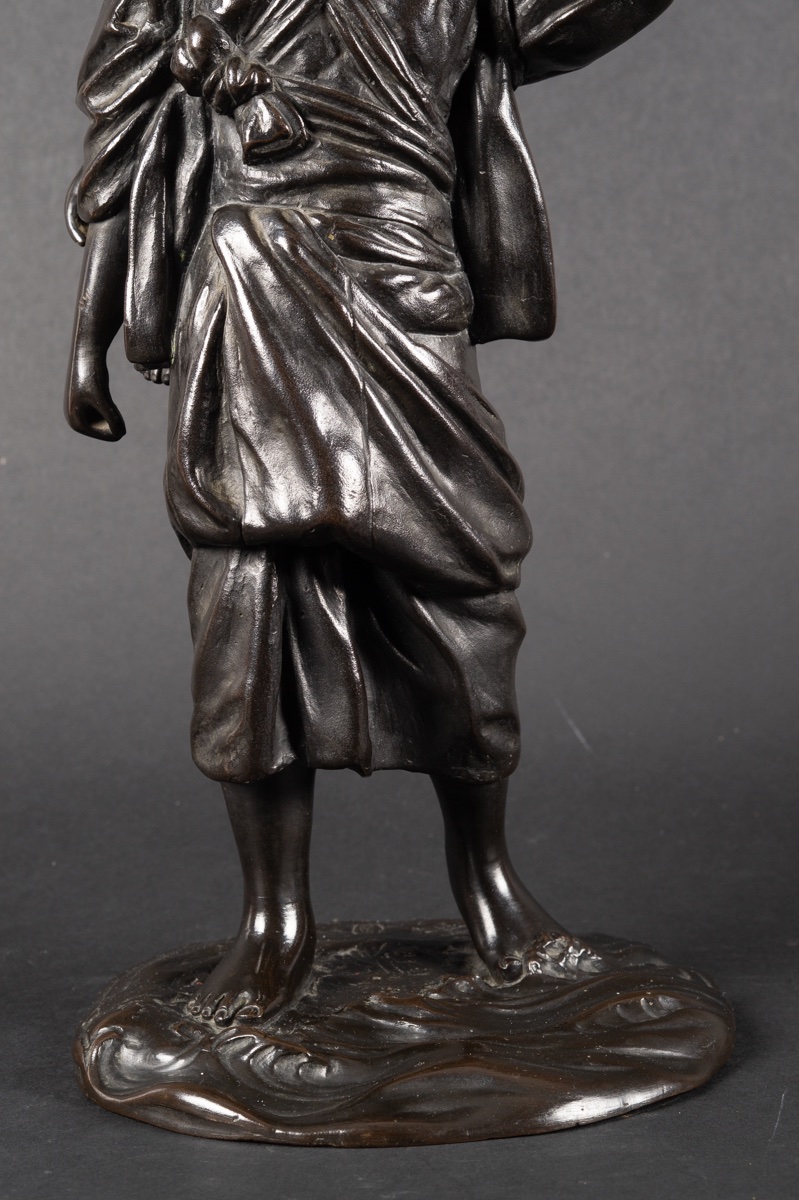 Mère et enfant, Kakuha Kanzaemon, bronze, Japon, ère Meiji (1868-1912).  -photo-1