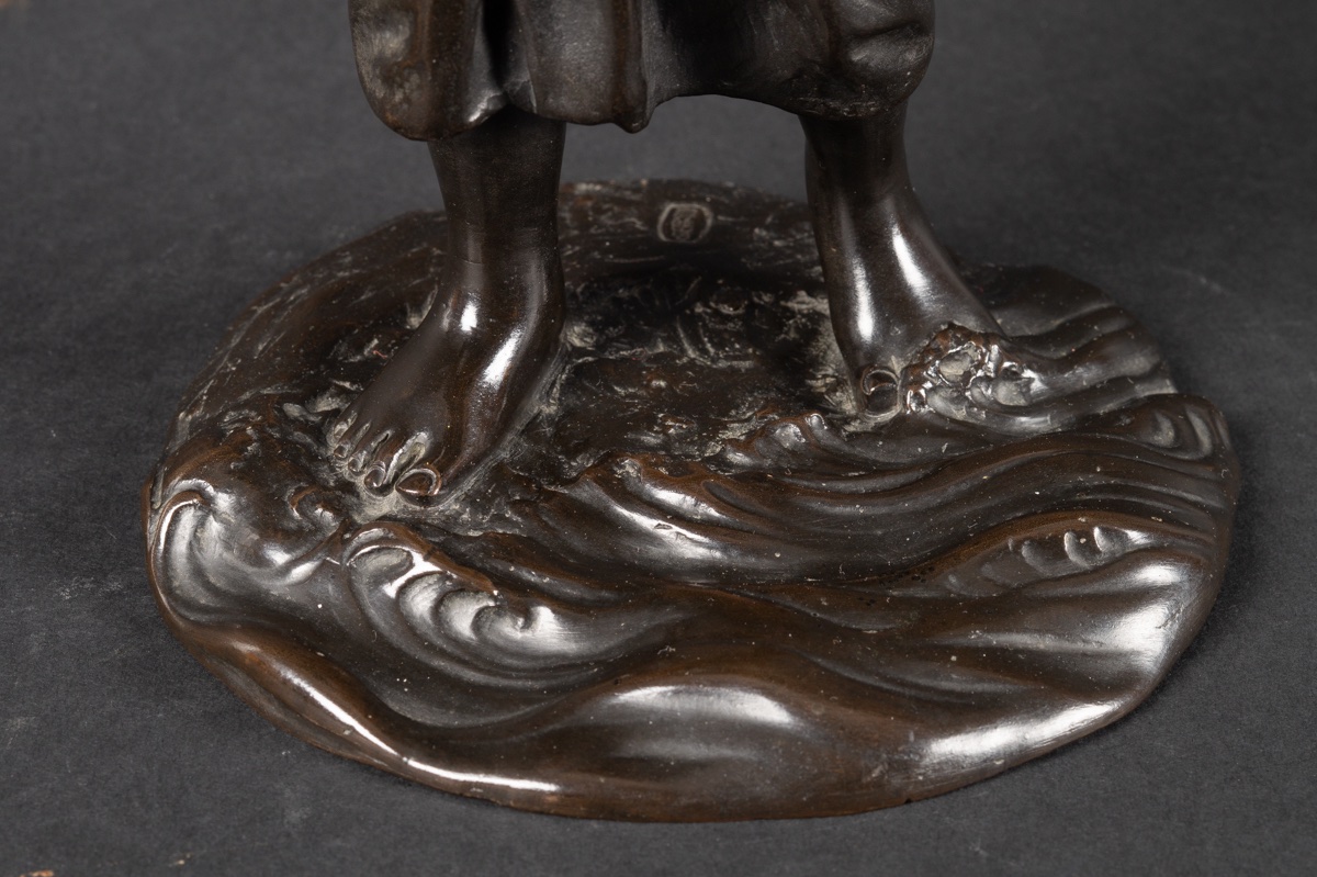 Mère et enfant, Kakuha Kanzaemon, bronze, Japon, ère Meiji (1868-1912).  -photo-8