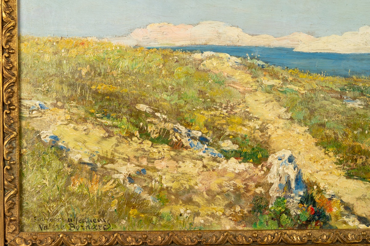Mediterranean Landscape, Valère Bernard (1860-1936), Oil On Canvas, 19th-20th Century -photo-3