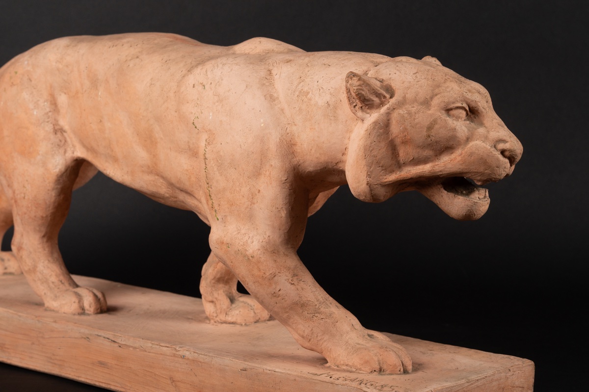 Walking Tiger, Henri Bargas, Art Deco, France, 1920s-1930s.-photo-5
