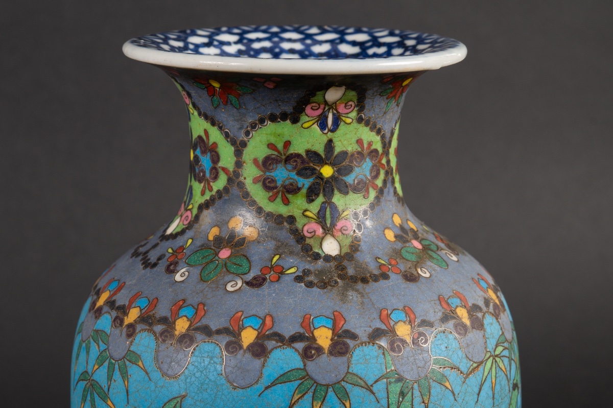 Vase, Matsuoka, Totai Shippo, Japon, époque Meiji (1868-1912). -photo-1