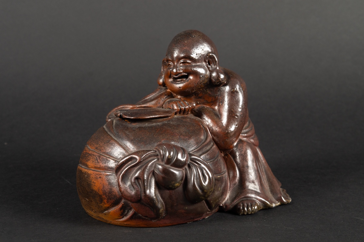 Hotei, Bizen, grès, Japon, XIXe-XXe siècles   