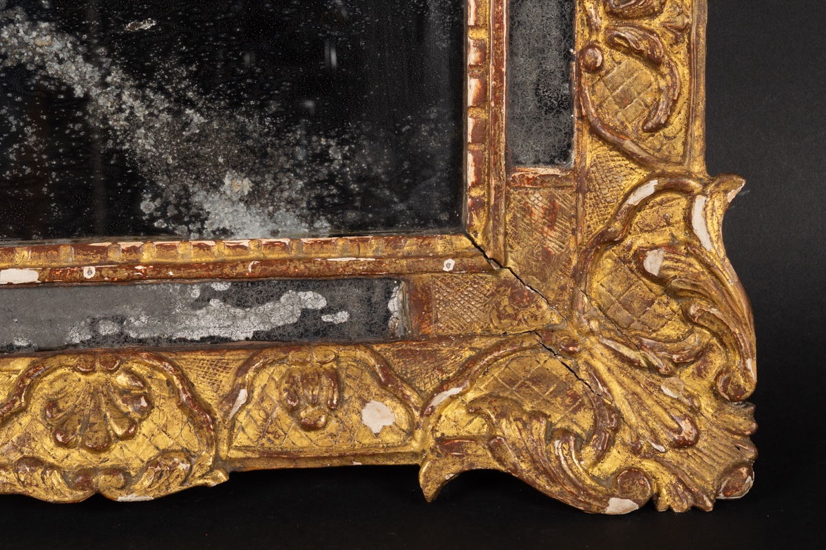 Miroir à parecloses, Régence, bois doré, France, 1715-1740   -photo-6