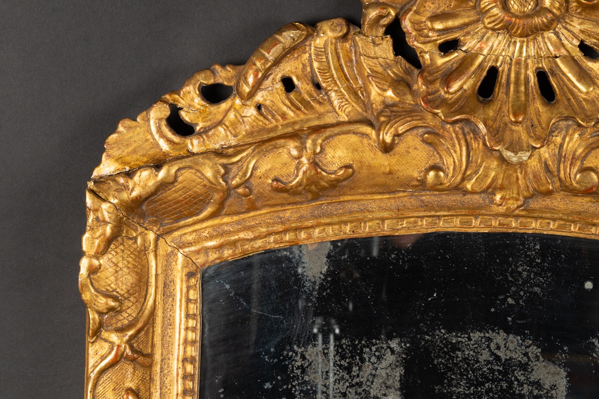 Mirror, Regency, Gilded Wood, France, 1715-1740-photo-1