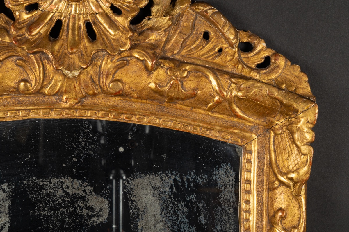 Mirror, Regency, Gilded Wood, France, 1715-1740-photo-2