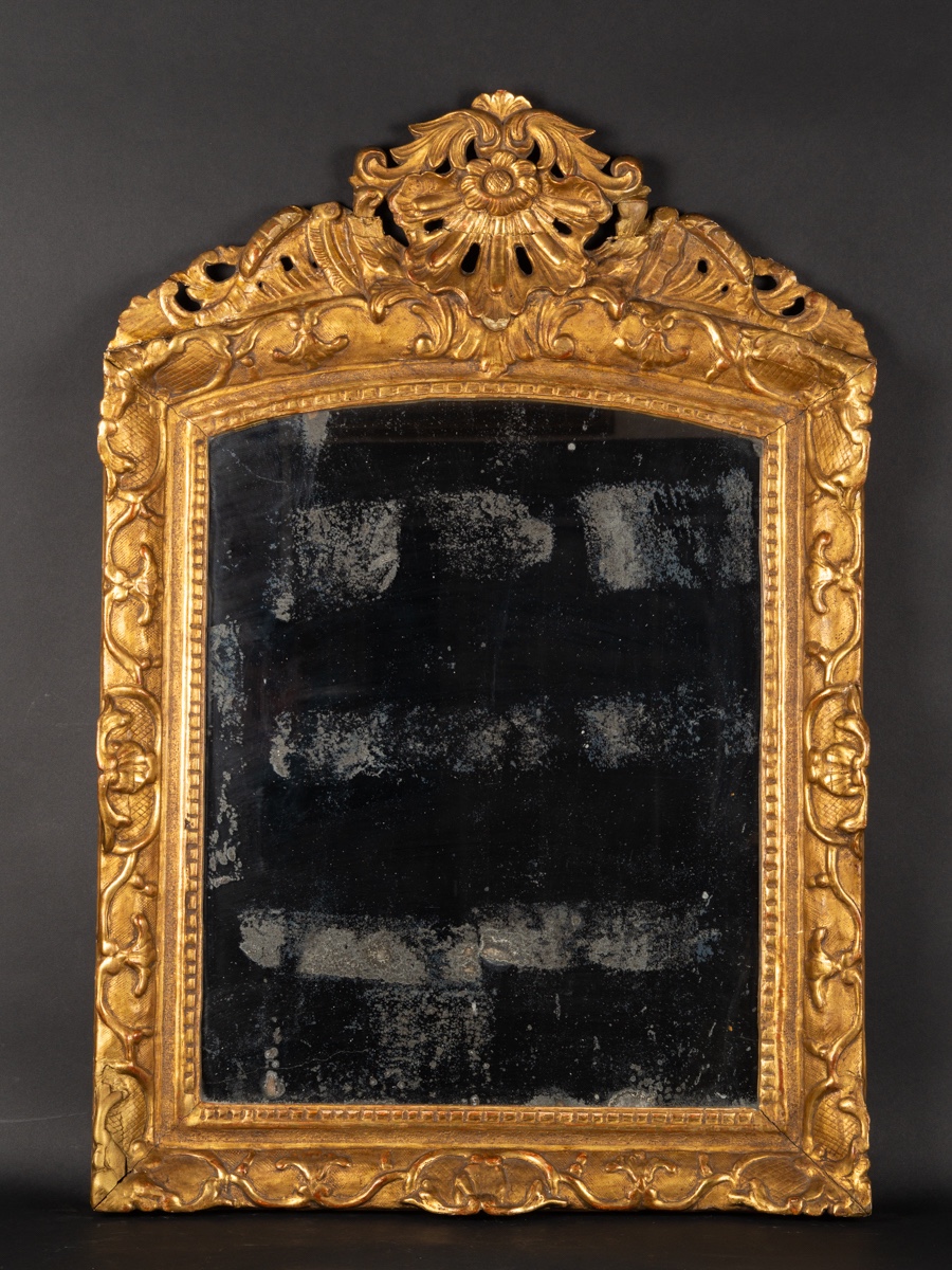 Mirror, Regency, Gilded Wood, France, 1715-1740