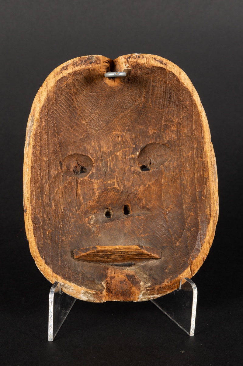 Polychrome Okame Mask, Japan, 19th-20th Centuries-photo-2