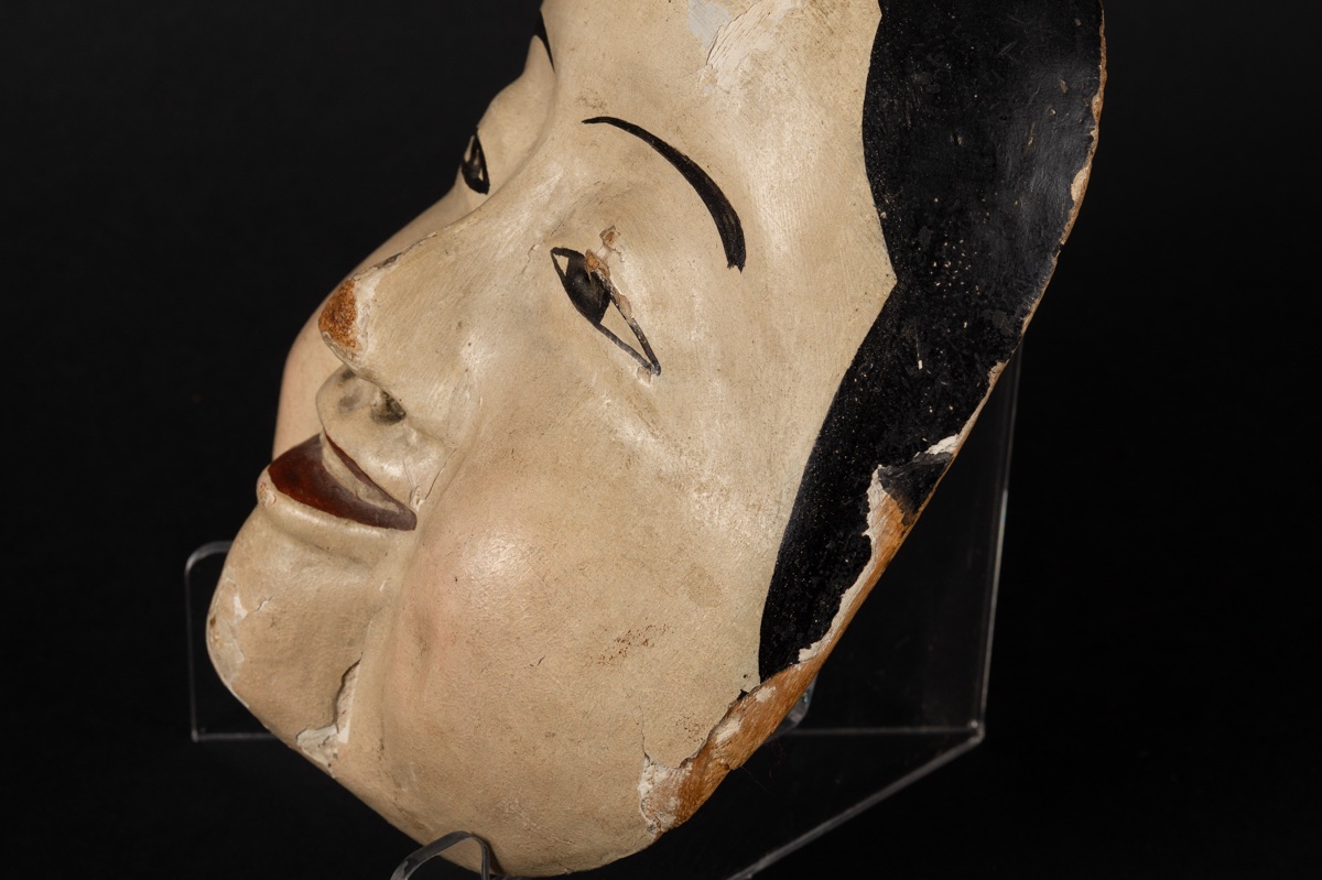 Polychrome Okame Mask, Japan, 19th-20th Centuries-photo-7