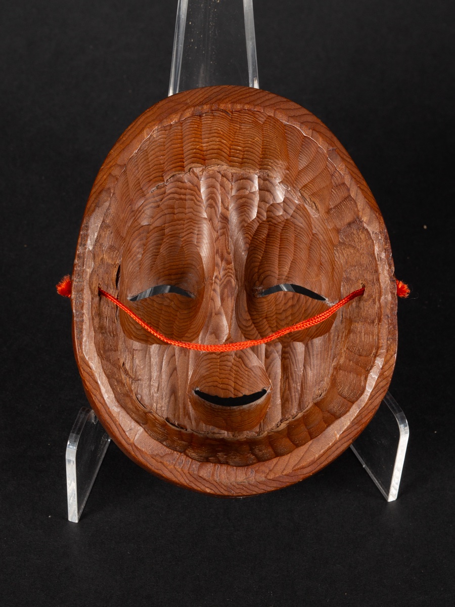 Okame Mask, Wood, Japan, 19th-20th Century.-photo-4