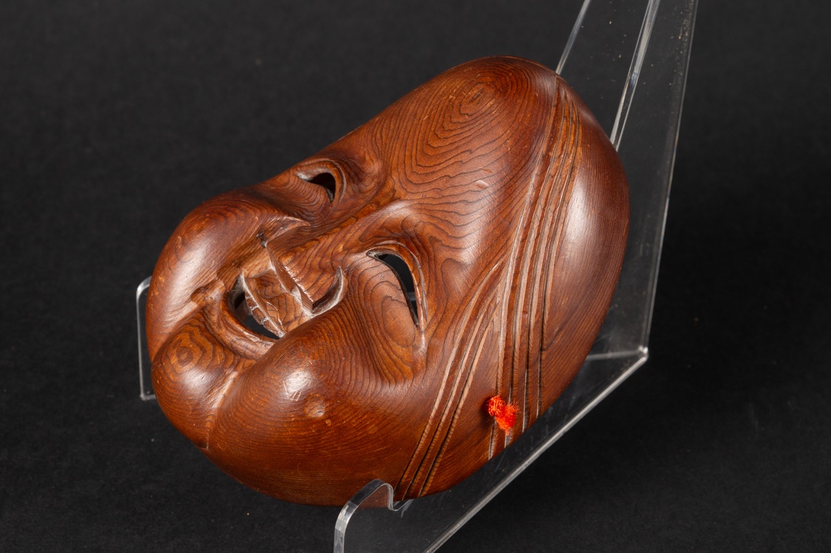 Okame Mask, Wood, Japan, 19th-20th Century.-photo-5