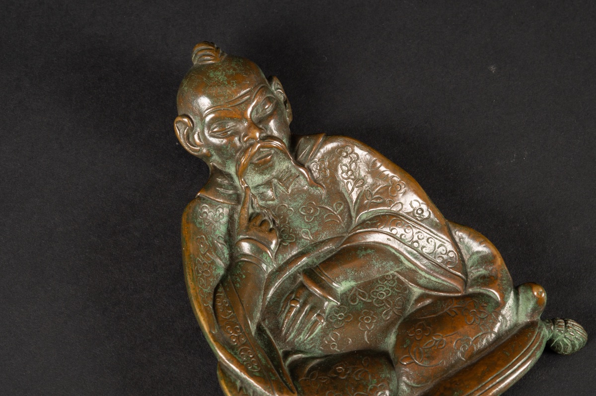 Business Card Holder, Chinoiserie, Bronze, 19th Century.  -photo-3