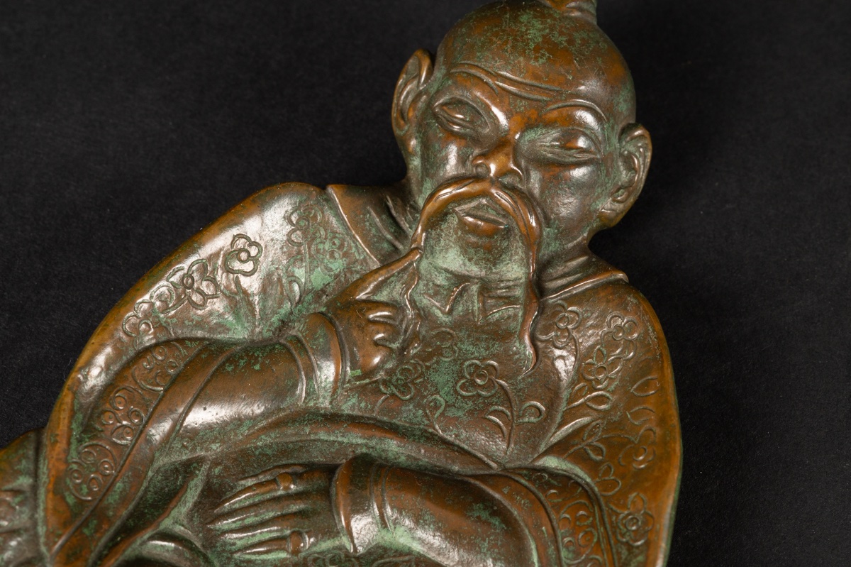 Business Card Holder, Chinoiserie, Bronze, 19th Century.  -photo-3