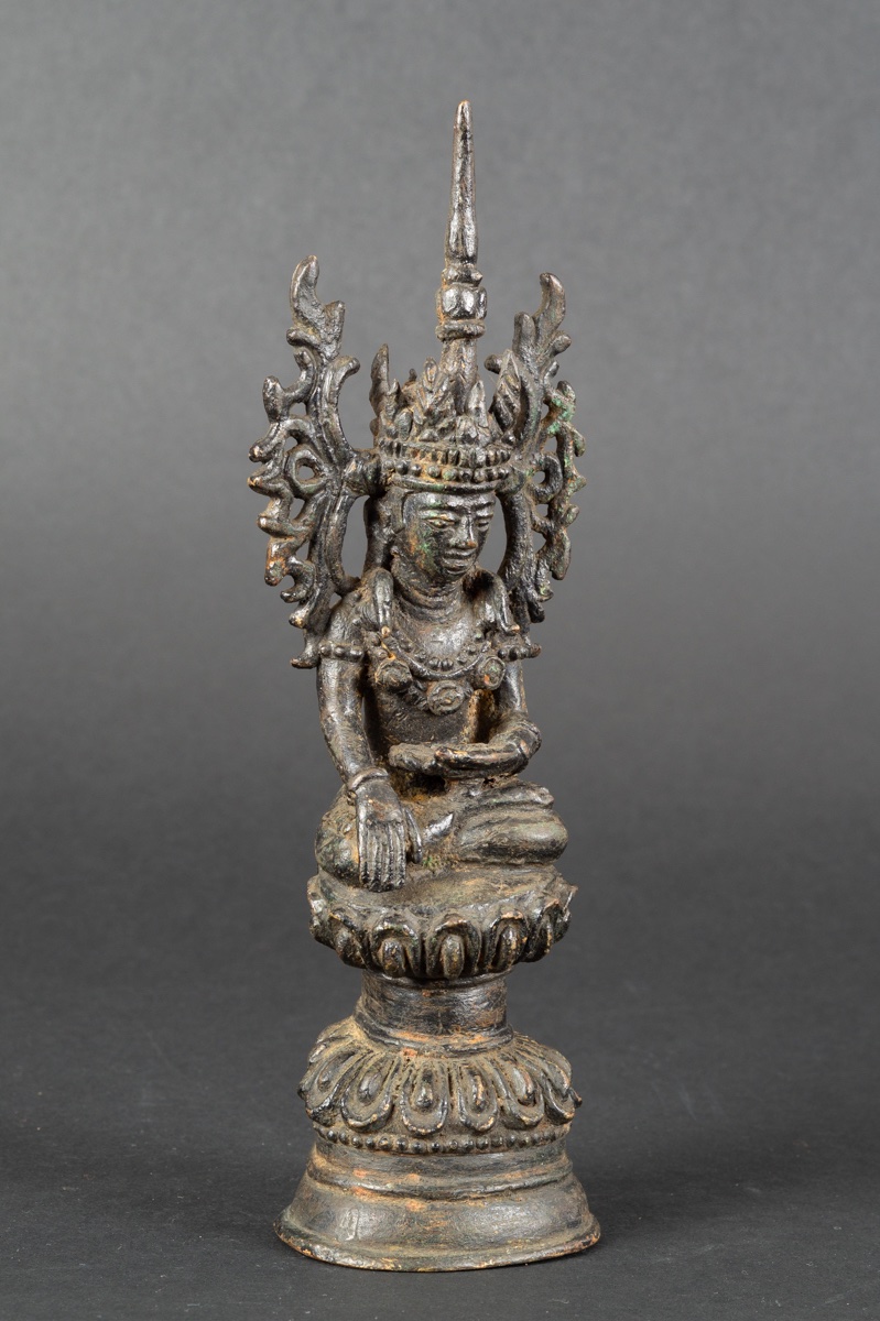 Jambupati Buddha, Bronze, Shan, Burma, 19th Century.  -photo-2