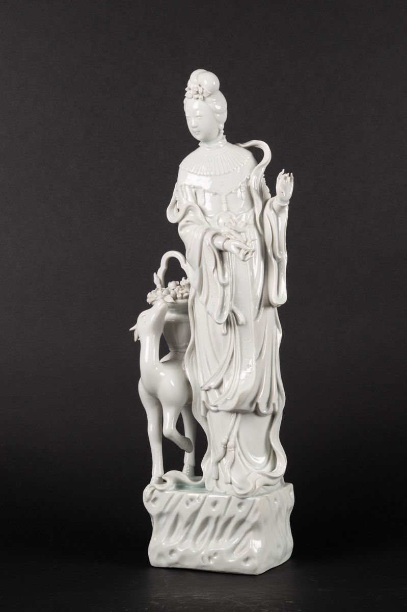 Magu With A Deer, China, Qing Dynasty, 19th-20th Century.  -photo-3