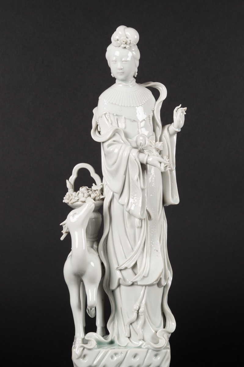 Magu With A Deer, China, Qing Dynasty, 19th-20th Century.  -photo-1