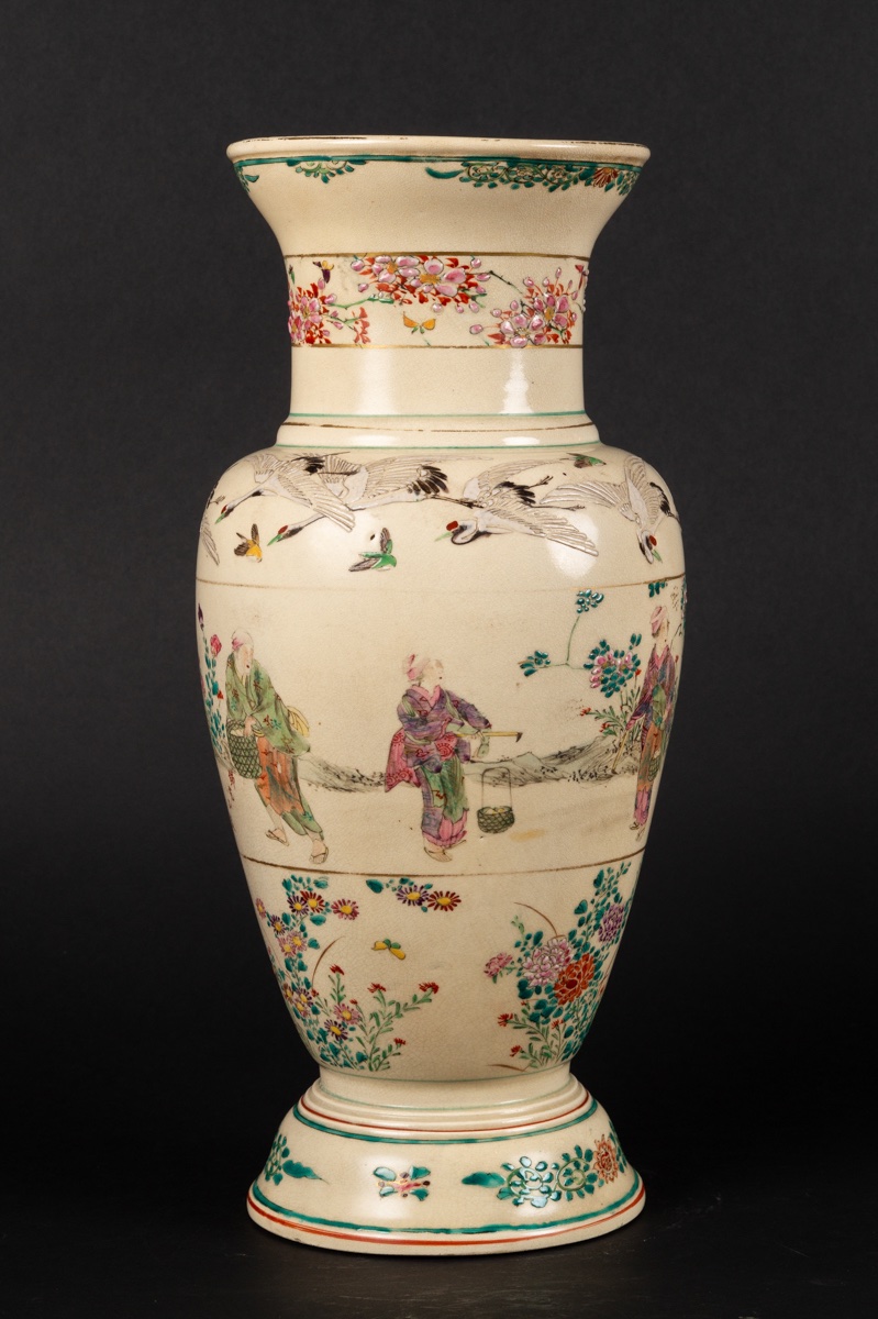 Vase With Figures, Kinkozan, Satsuma, Japan, Meiji Period (1868-1912).-photo-4