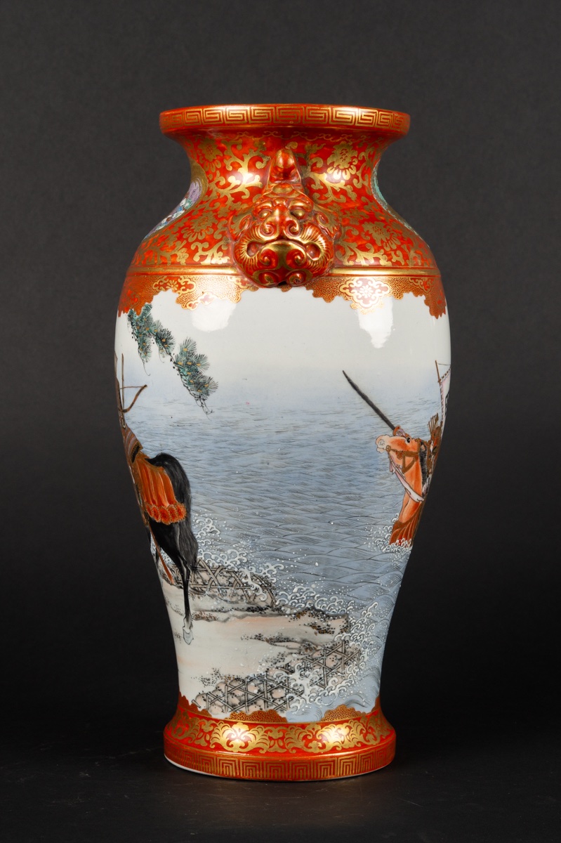 Vase avec samouraïs, Setsuzan, Kutani, Japon, époque Meiji (1868-1912). -photo-4