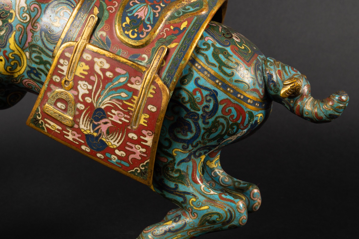 Grand cheval en cloisonné, Chine, début du XXe siècle. -photo-5