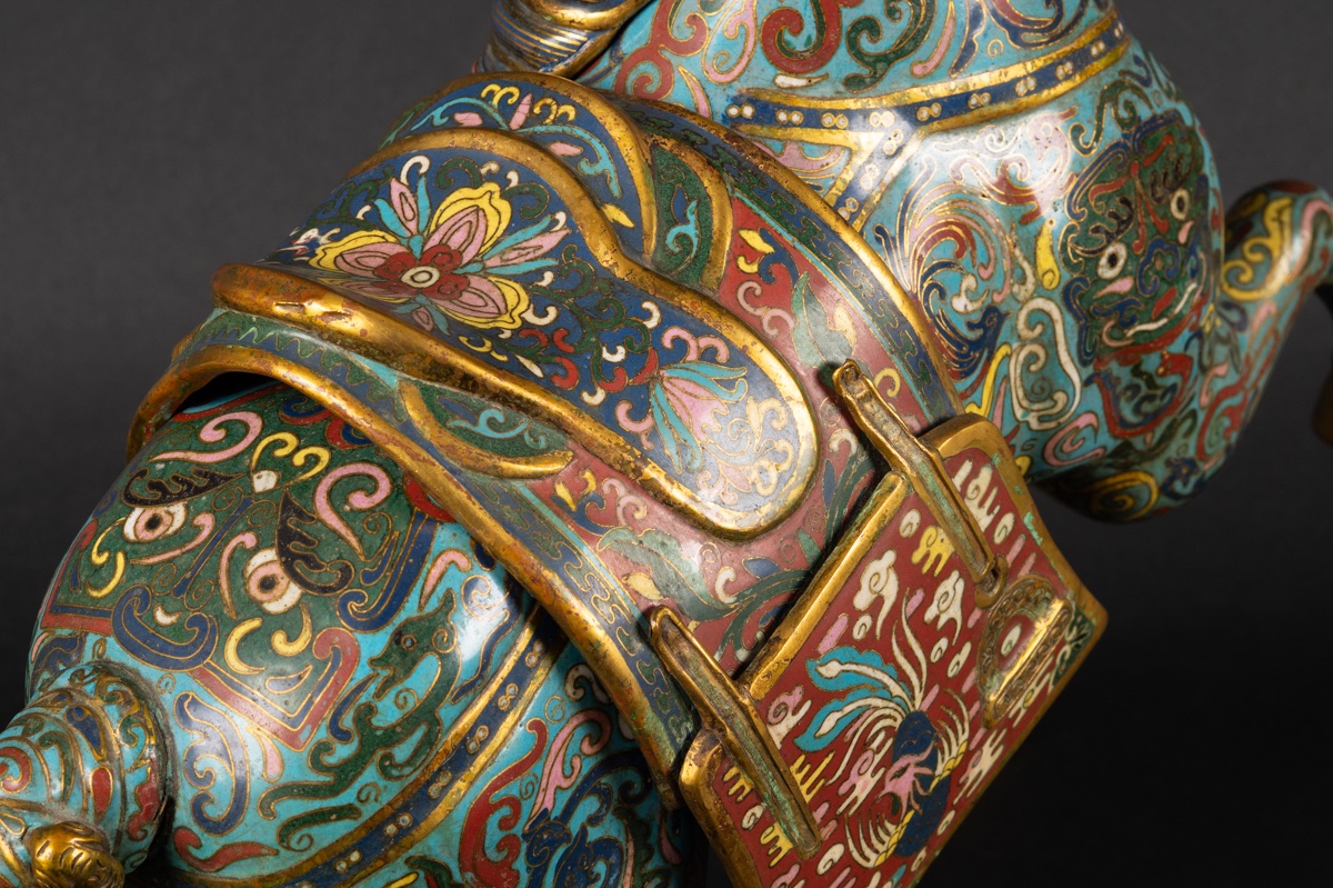 Grand cheval en cloisonné, Chine, début du XXe siècle. -photo-6