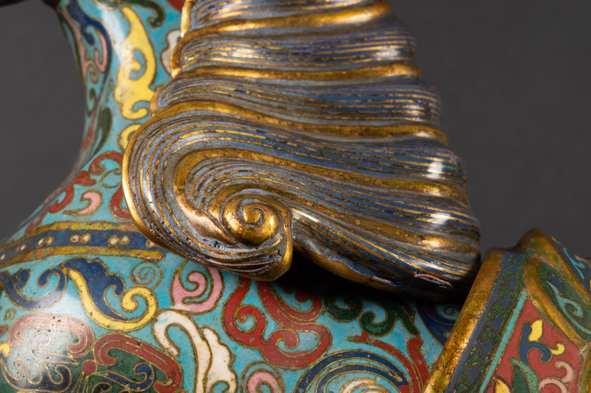 Grand cheval en cloisonné, Chine, début du XXe siècle. -photo-7