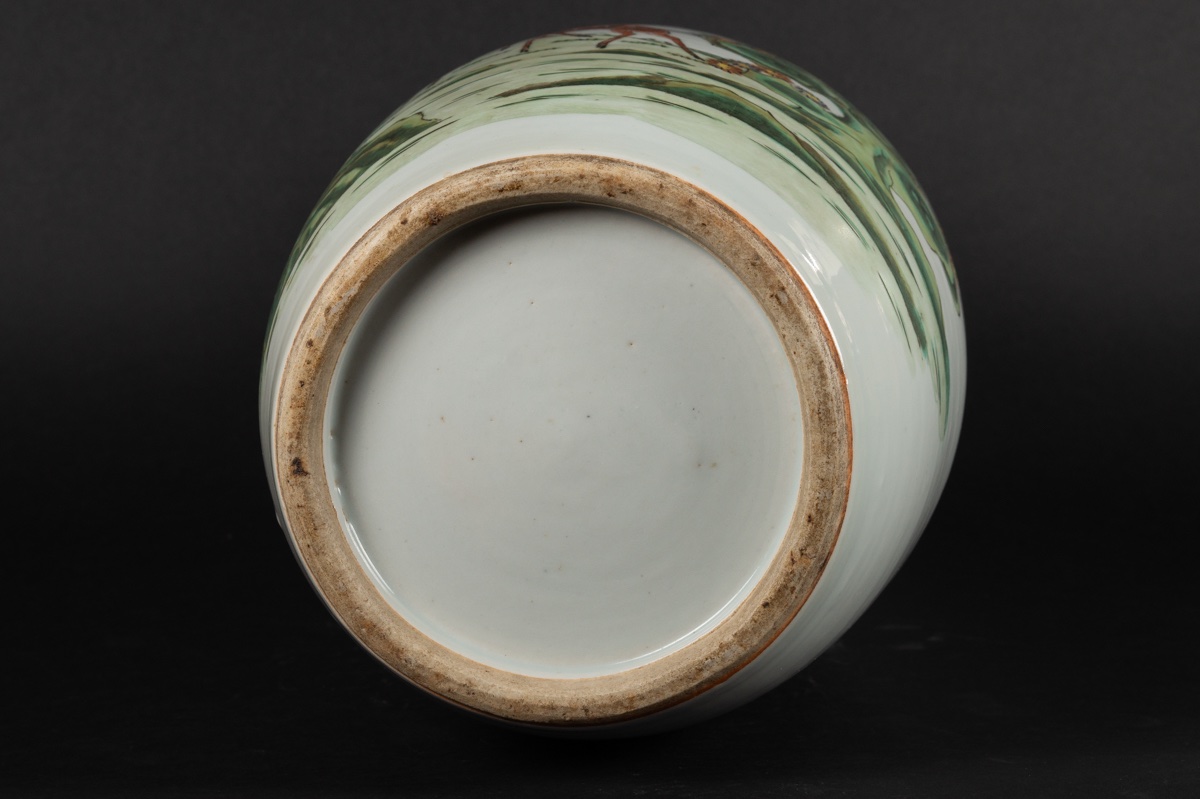 Vase avec des cerfs et une grue, Chine, début du XXe siècle.  -photo-8
