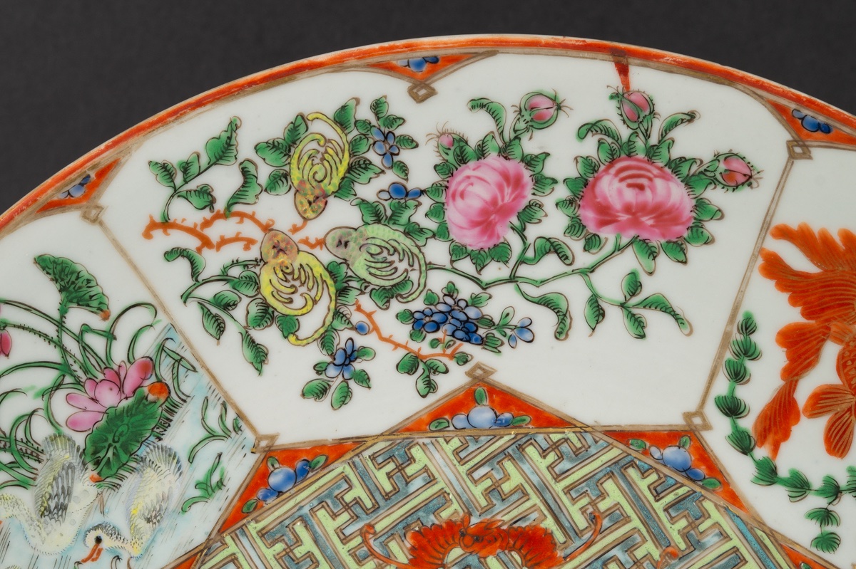 Plat famille rose, rose canton, Chine, dynastie Qing, XIXe siècle.  -photo-4
