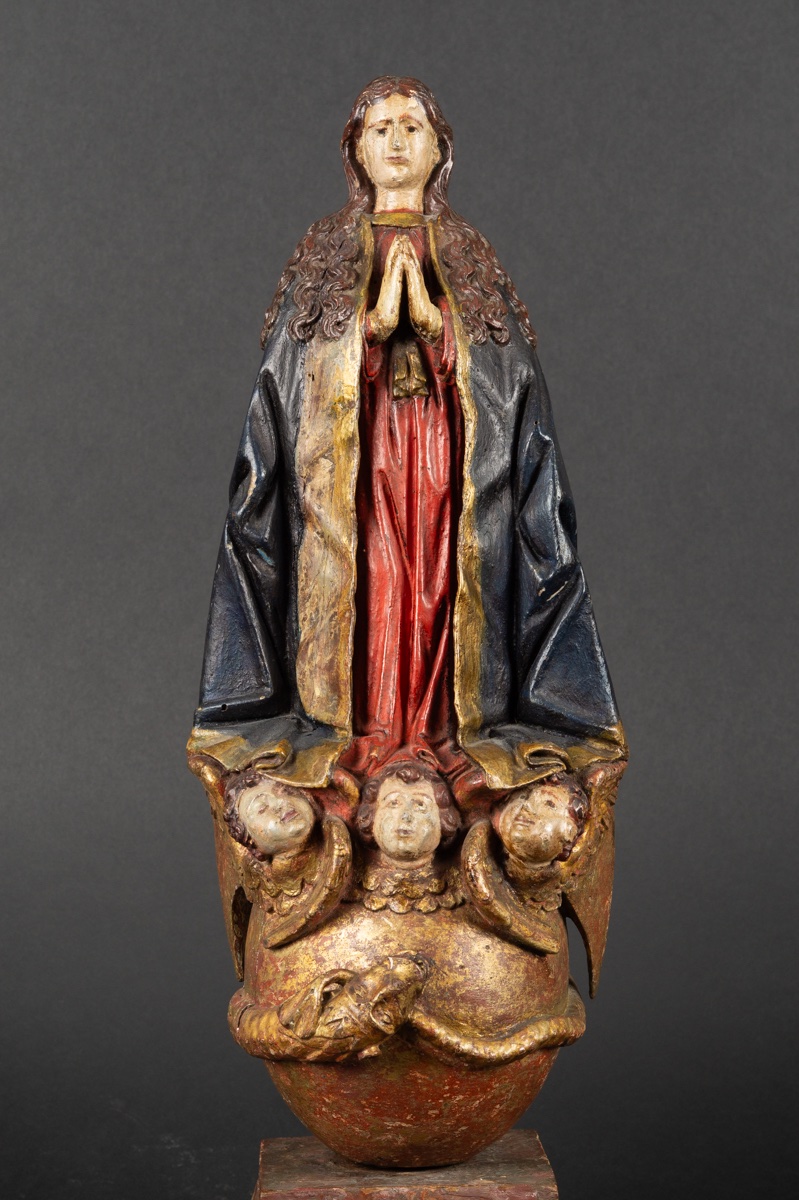 Notre-Dame de l'Immaculée Conception, bois polychrome, Espagne, baroque, XVIIIe siècle.   -photo-1