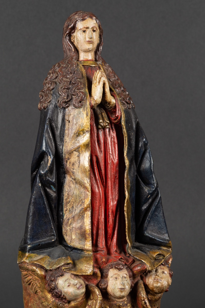 Notre-Dame de l'Immaculée Conception, bois polychrome, Espagne, baroque, XVIIIe siècle.   -photo-2