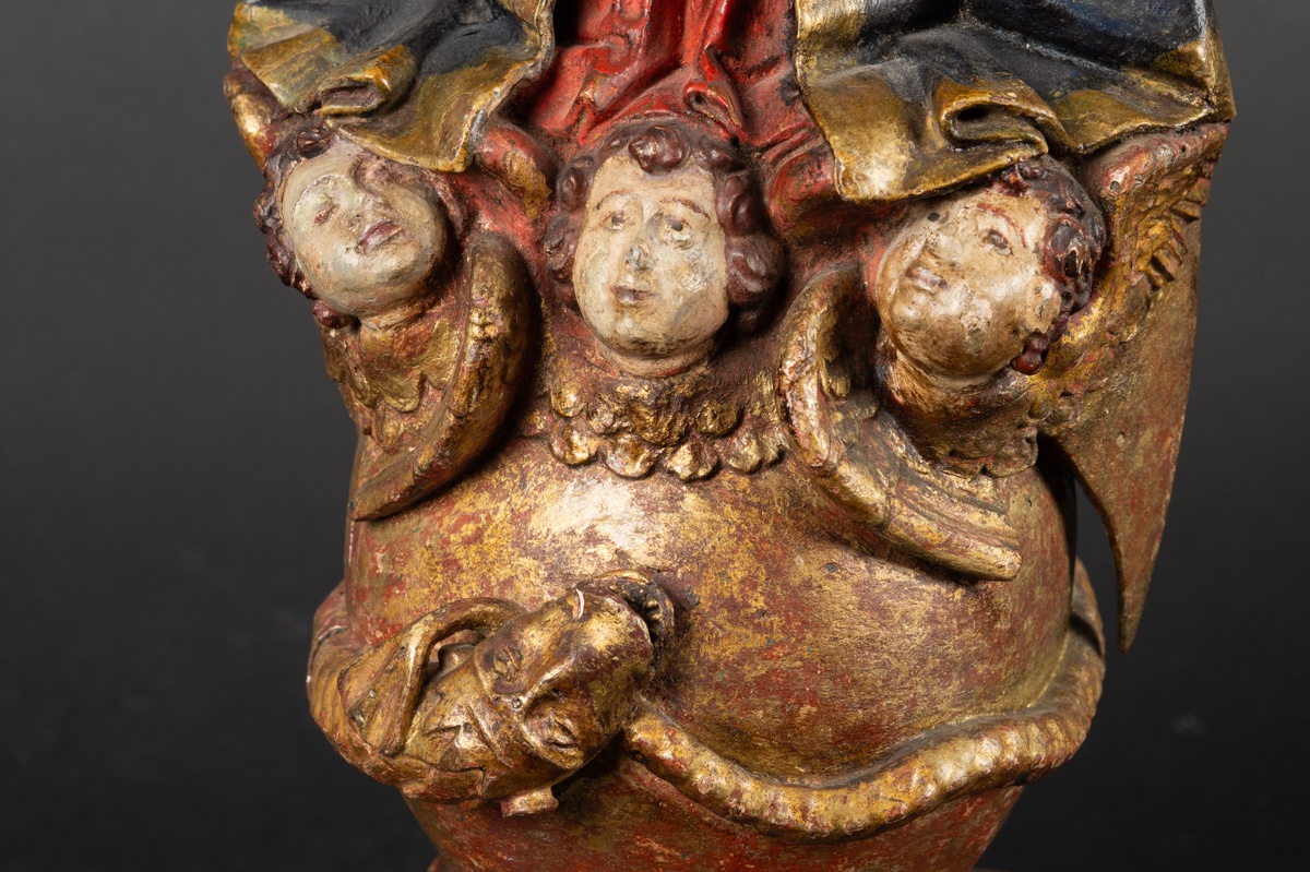 Notre-Dame de l'Immaculée Conception, bois polychrome, Espagne, baroque, XVIIIe siècle.   -photo-5