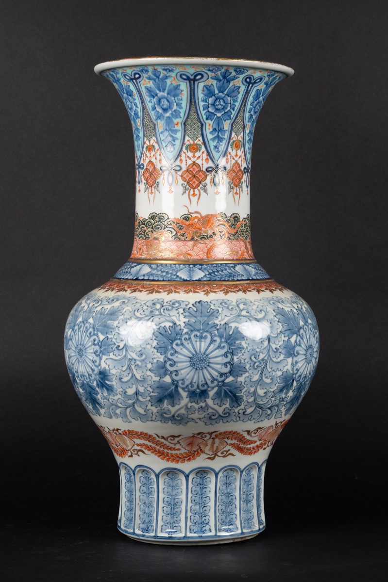 Vase With Phoenixes, Yamamoto, Arita - Imari, Japan, Meiji Period (1868-1912).-photo-3