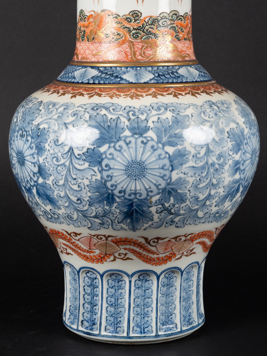 Vase With Phoenixes, Yamamoto, Arita - Imari, Japan, Meiji Period (1868-1912).-photo-3
