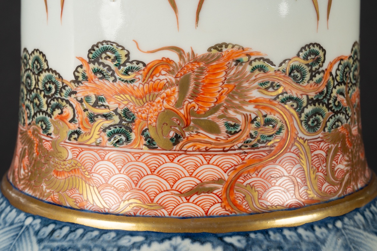 Vase With Phoenixes, Yamamoto, Arita - Imari, Japan, Meiji Period (1868-1912).-photo-6