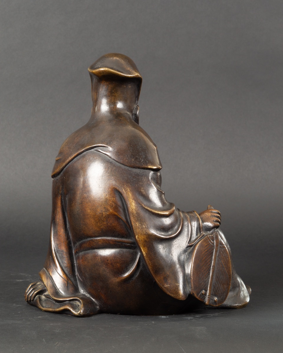 Chinese Sage, Bronze, China, Qing Dynasty, 19th Century.-photo-4
