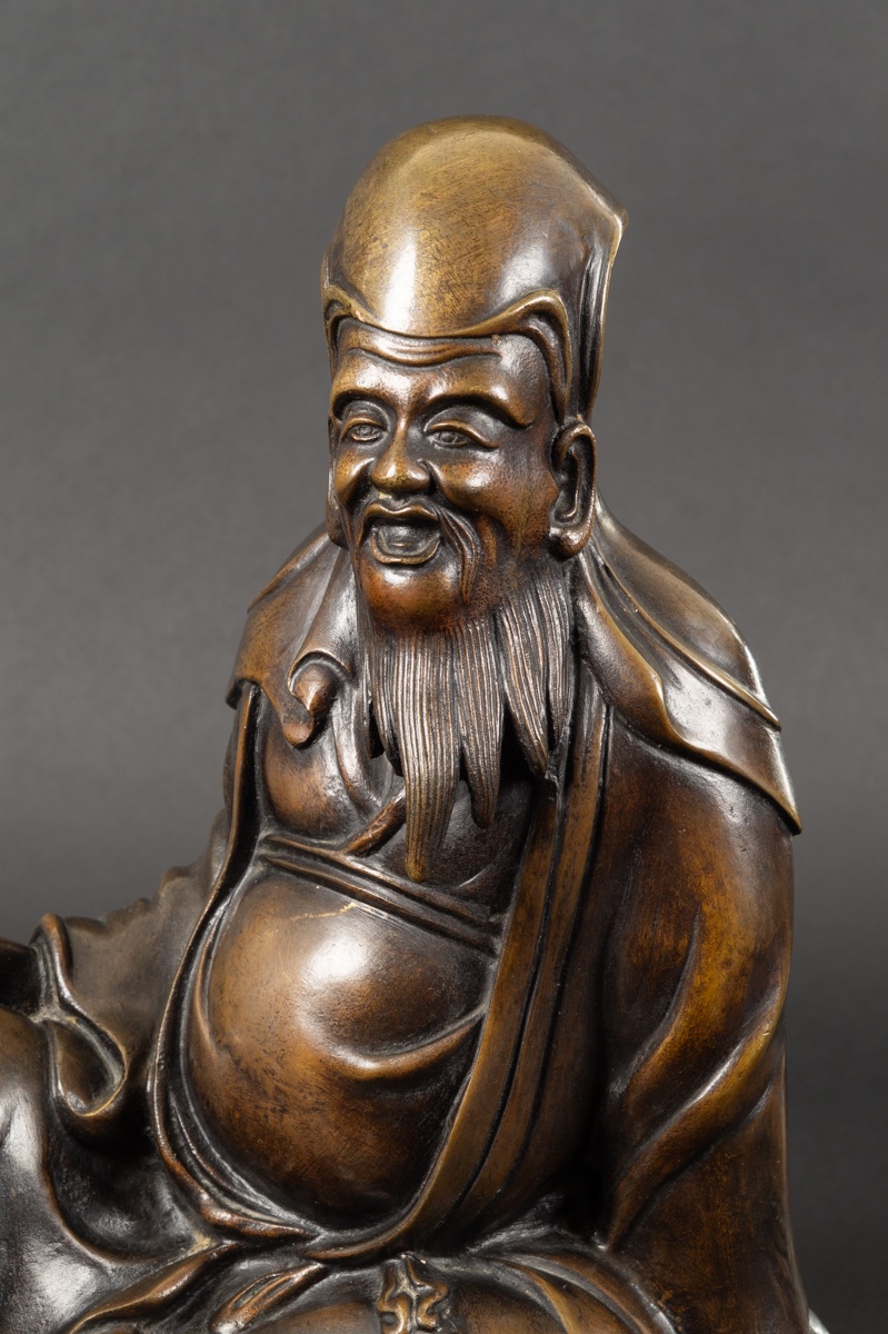 Chinese Sage, Bronze, China, Qing Dynasty, 19th Century.-photo-1