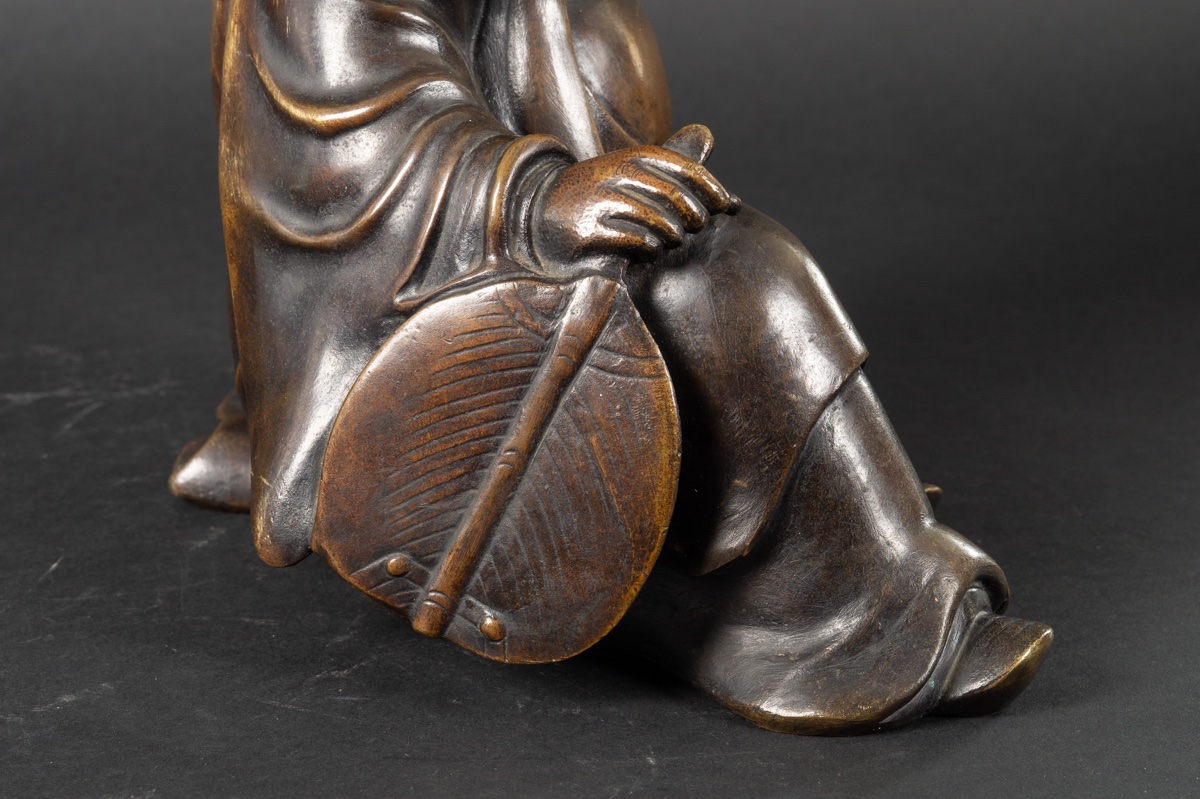 Chinese Sage, Bronze, China, Qing Dynasty, 19th Century.-photo-4
