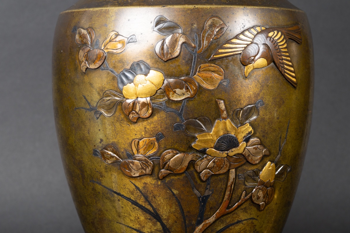 Paire de lampes en bronze incrusté, Susse Frères, Japon, France, 2e moitié du XIXe siècle.  -photo-1