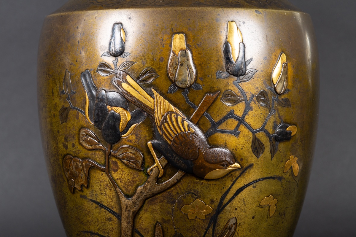 Paire de lampes en bronze incrusté, Susse Frères, Japon, France, 2e moitié du XIXe siècle.  -photo-8