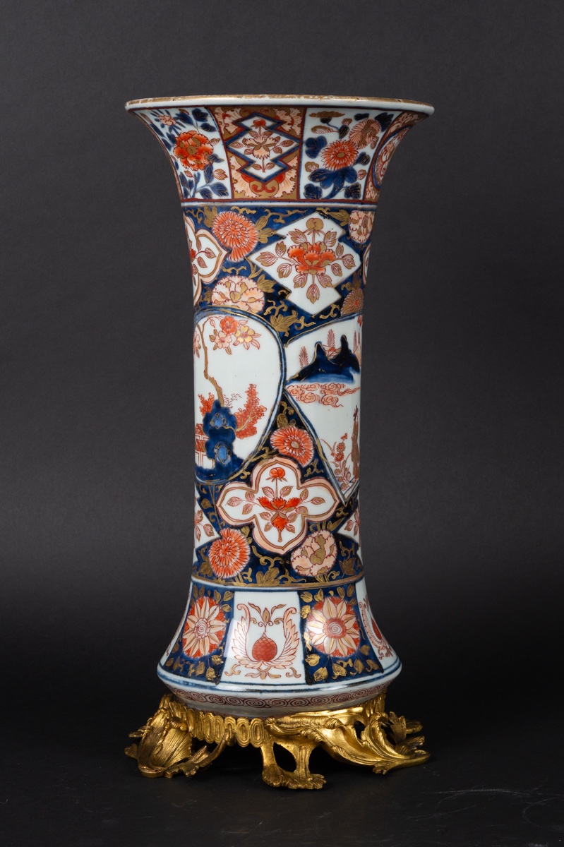 Vase With Gilt Bronze Mounting, Arita - Imari, Japan, 17th - 18th Century.-photo-2