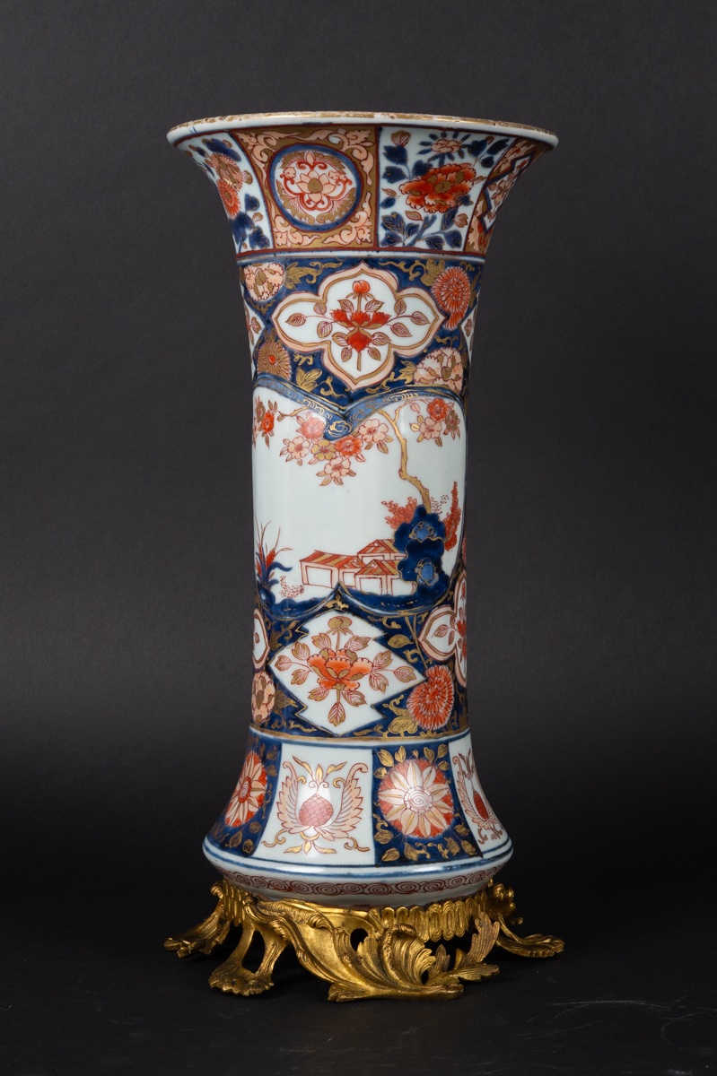 Vase With Gilt Bronze Mounting, Arita - Imari, Japan, 17th - 18th Century.-photo-3
