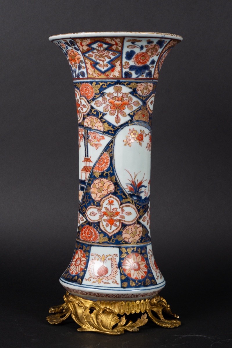 Vase With Gilt Bronze Mounting, Arita - Imari, Japan, 17th - 18th Century.-photo-4