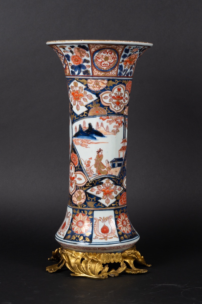 Vase With Gilt Bronze Mounting, Arita - Imari, Japan, 17th - 18th Century.