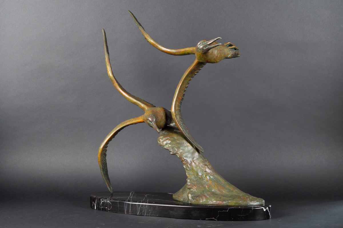 Paire de mouettes, Rulas, Art déco, années 1920-1930.-photo-2