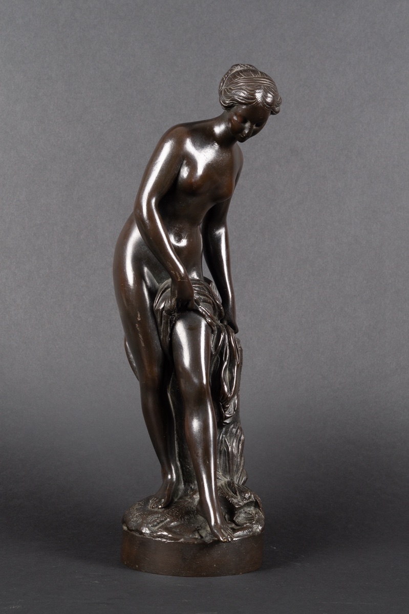 Baigneuse, d'après E. M. Falconet (1719-1791), bronze, France, XIXe siècle -photo-2