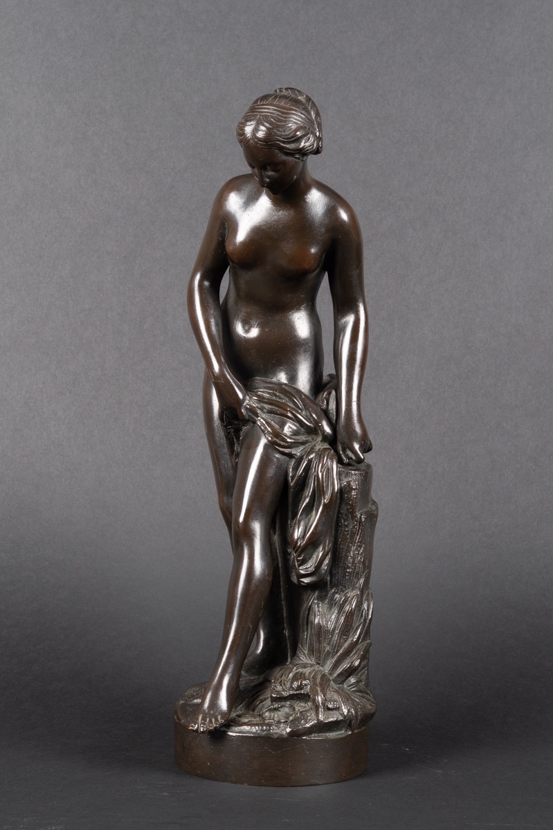 Baigneuse, d'après E. M. Falconet (1719-1791), bronze, France, XIXe siècle -photo-3