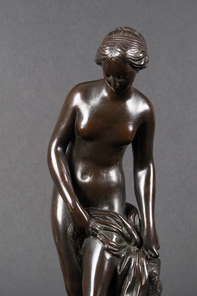 Baigneuse, d'après E. M. Falconet (1719-1791), bronze, France, XIXe siècle -photo-1