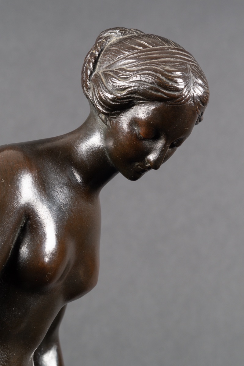 Baigneuse, d'après E. M. Falconet (1719-1791), bronze, France, XIXe siècle -photo-3